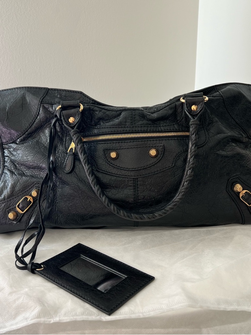 Vintage Balenciaga Giant Gold Hardware City Bag